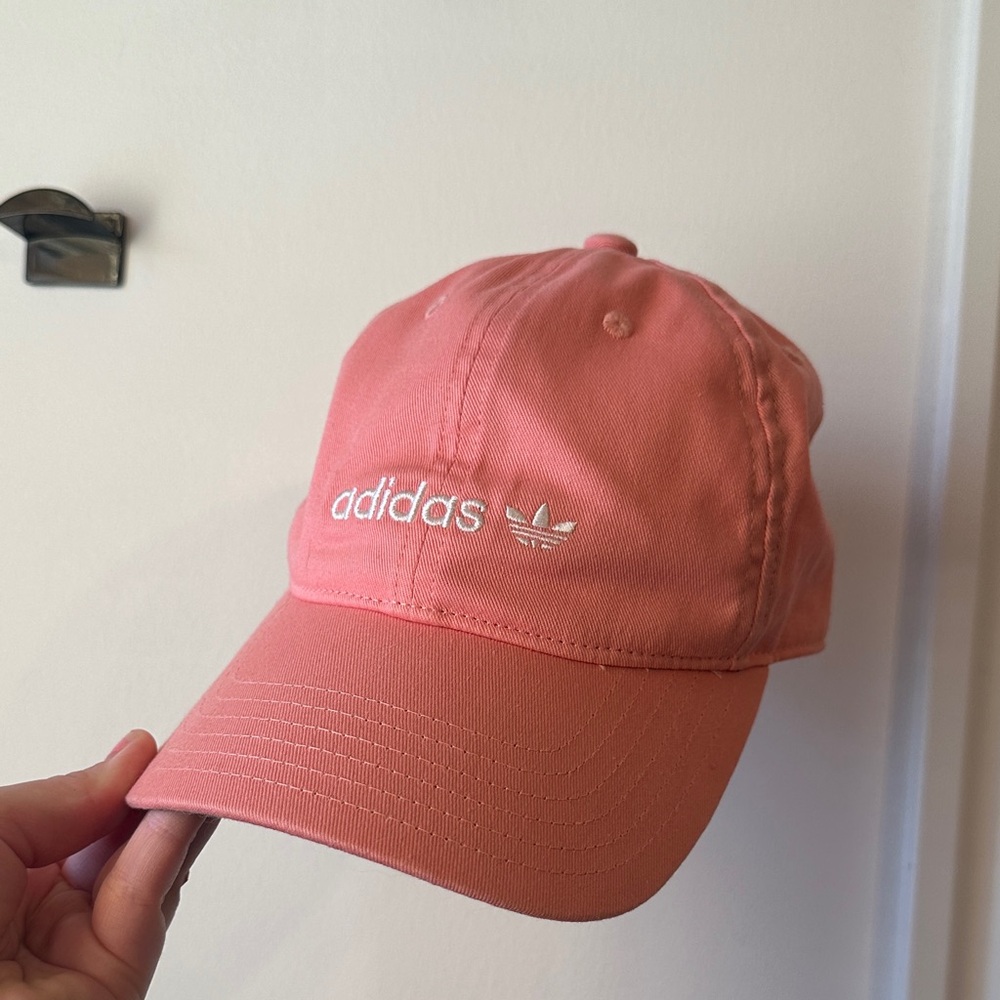 Pink adidas hat